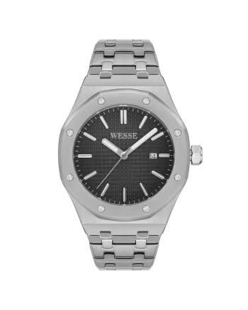 Ceas barbati  WWG402101, clasic, octogonal, gri metalizat, 42x10mm