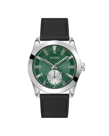 Ceas barbatesc  GW0793G1, 44mm, curea piele ecologica, metalizat, negru
