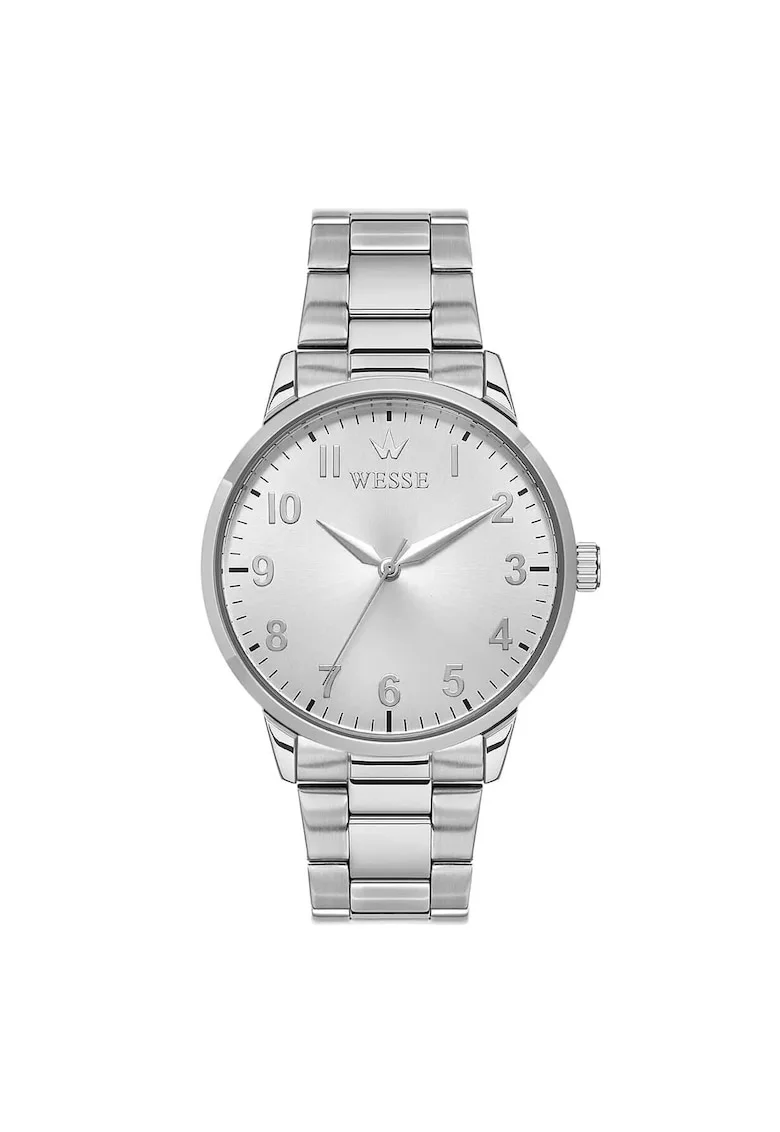 Ceas barbatesc  model WWG203907, 41x46mm, curea din otel gri metalizat, mecanism quartz, rezistenta la apa 5 ATM