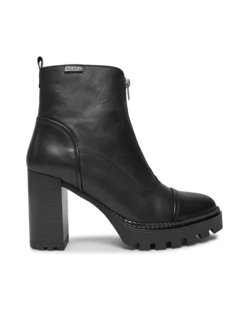 Botine Cervera W1J-8829 Negru,  Piele lacuita, Negru