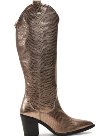 Cizme si botine cowboy Mayer F24 Mar Auriu,  Piele lacuita, Auriu