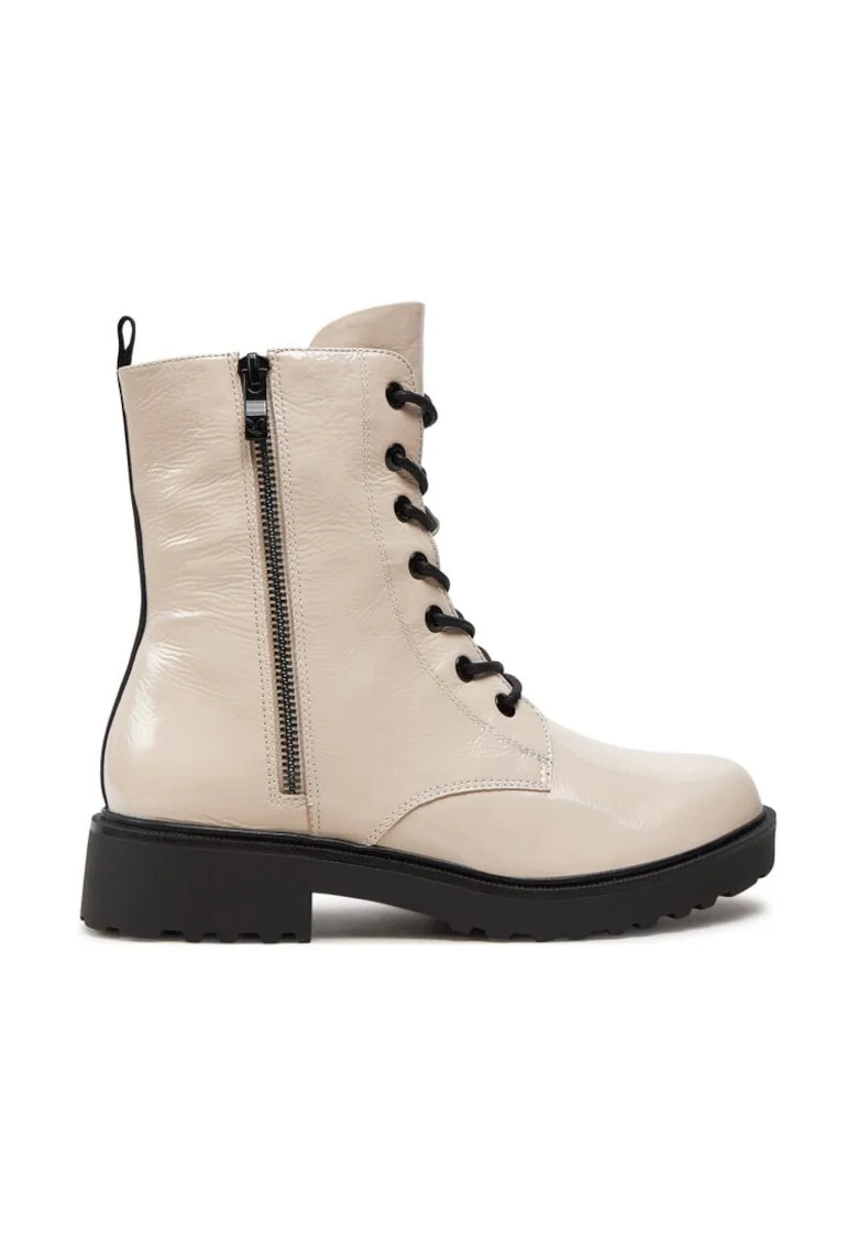 Trappers 9-25217-43 Alb,  Piele lacuita