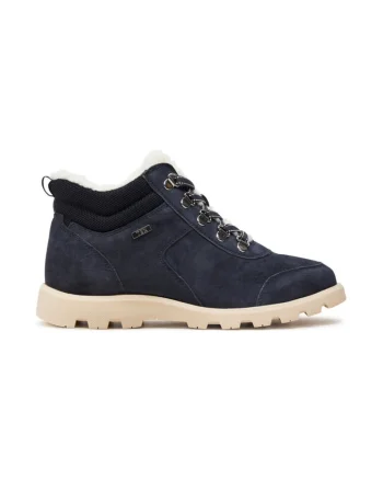 Botine 9-26204-43 Bleumarin,  Piele naturala
