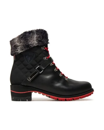 Botine dama,  33628, Piele naturala, Negru
