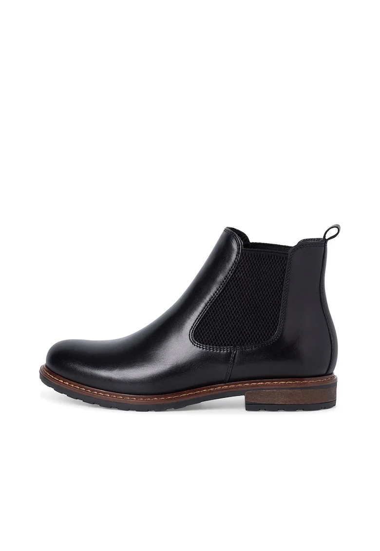 Ghete Chelsea de piele, Negru