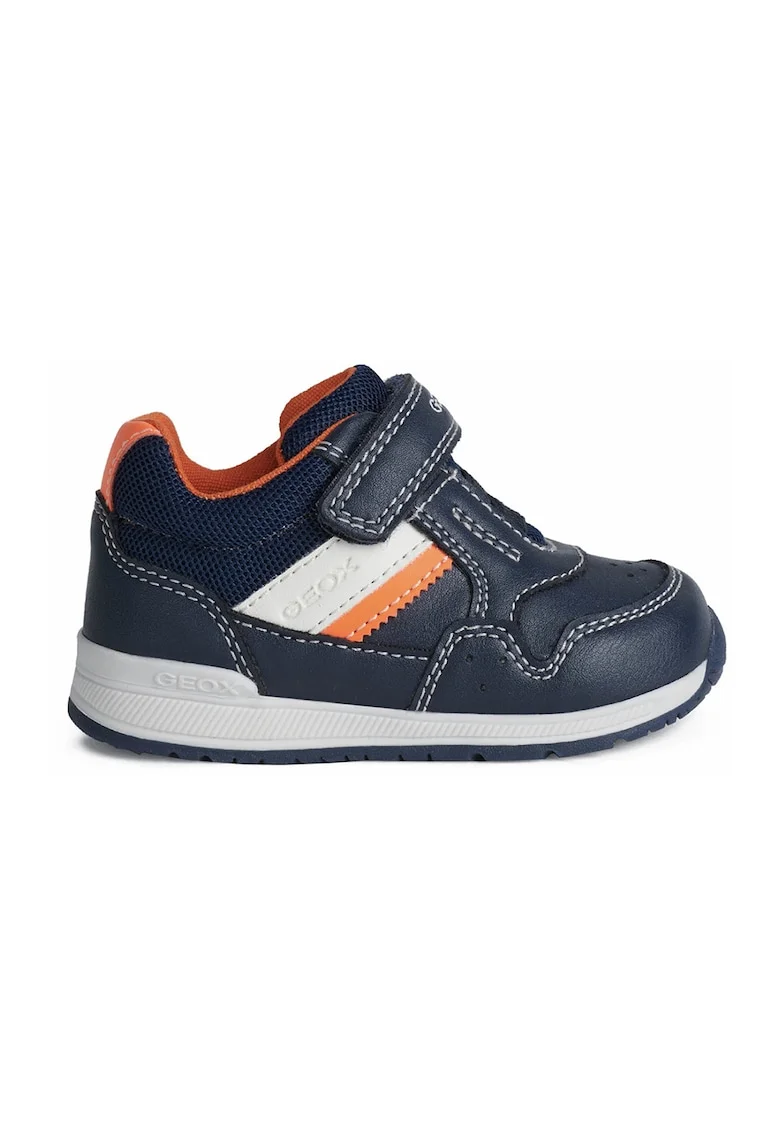 Pantofi sport low-cut cu velcro, Portocaliu/Bleumarin