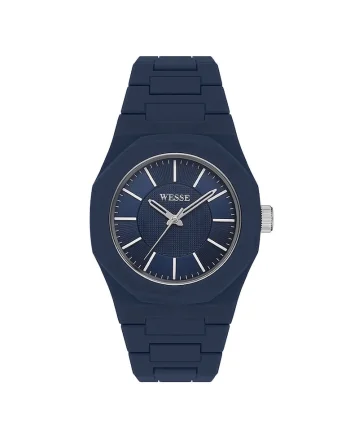 Ceas barbatesc  41mm, mecanism quartz, curea plastic, Navy