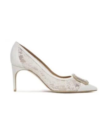 Pantofi dama  Monroe 70-10, piele naturala, alb, Alb
