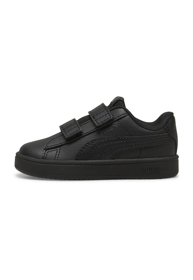 Pantofi sport Rickie de piele ecologica cu velcro, Negru