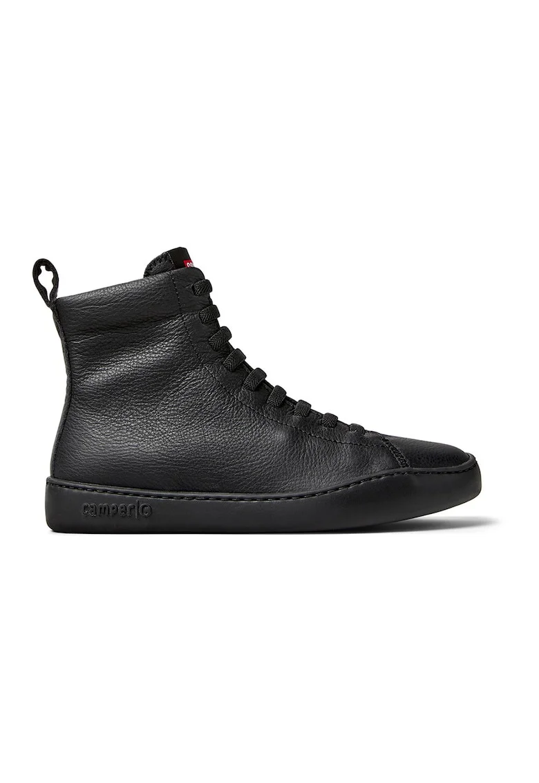 Pantofi sport high-top din piele, Negru
