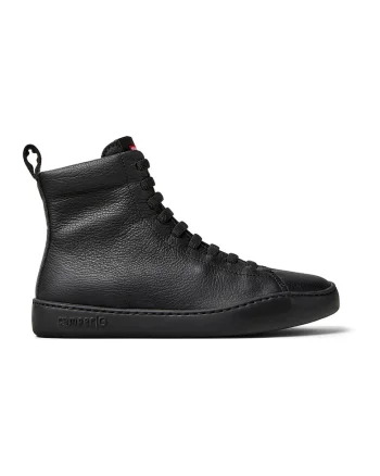 Pantofi sport high-top din piele, Negru