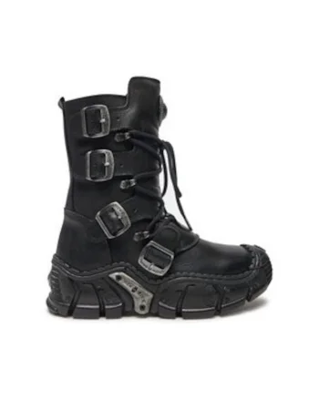 Botine dama  piele naturala, negru, Negru