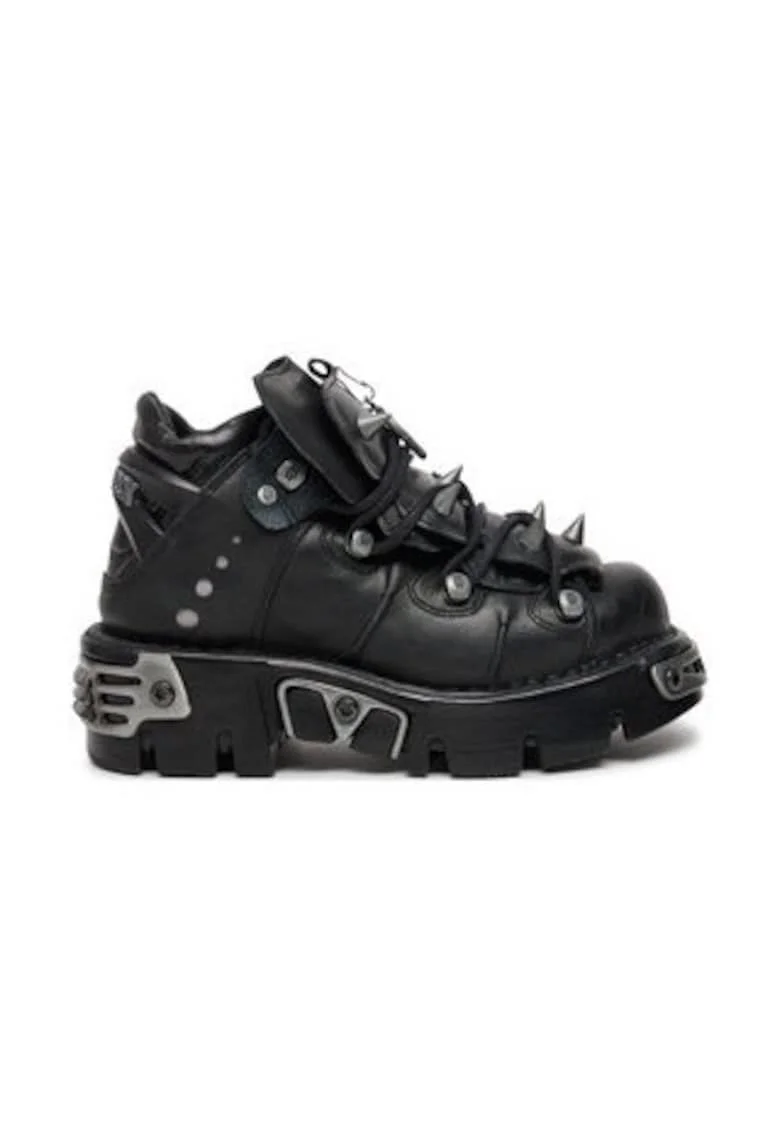 Ghete dama  piele naturala, negru, 36