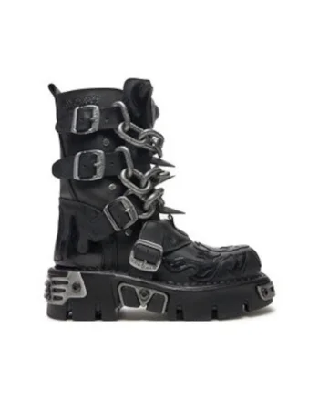Ghete dama  piele ecologica, negru,