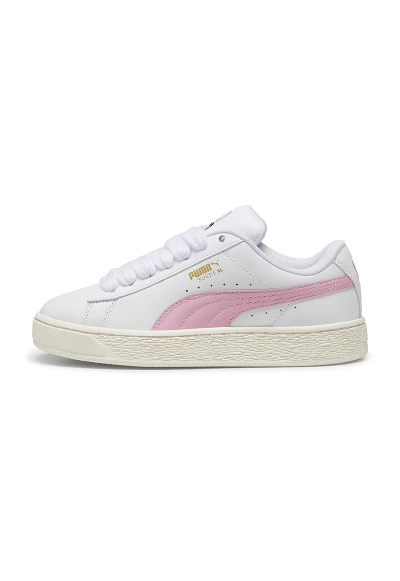 Pantofi sport de piele si piele ecologica - 12334, Alb/Roz