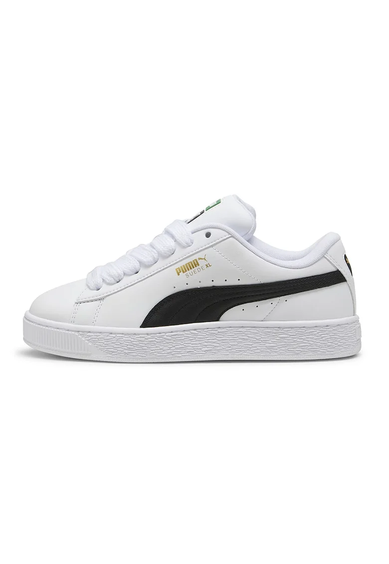 Pantofi sport de piele si piele ecologica - 12334, Alb/Negru