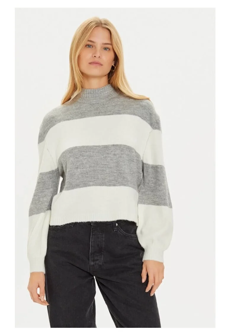 Pulover LK-230MOLLIEC Gri Loose Fit, Acril