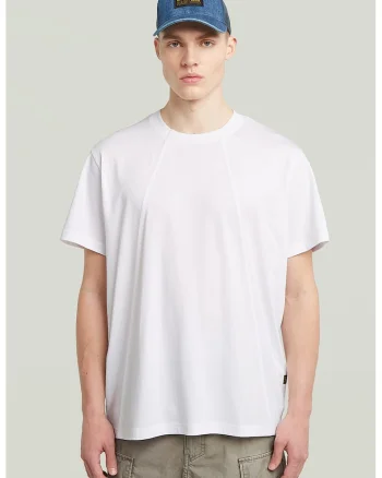 Tricou lejer din bumbac organic cu model uni, Alb optic