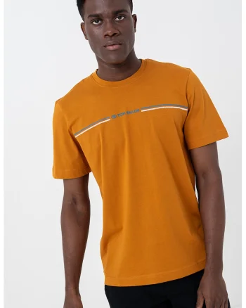 Tricou din amestec de bumbac organic, Maro scortisoara