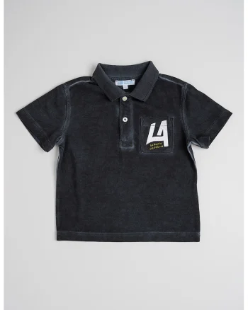 Tricou cu buzunar pe piept, Negru stins