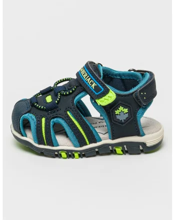 Sandale cu bareta velcro, Albastru ultramarin/Albastru azur