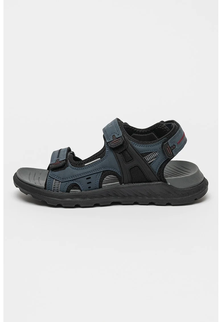 Sandale cu talpa plata si velcro, Bleumarin