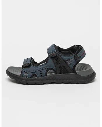 Sandale cu talpa plata si velcro, Bleumarin