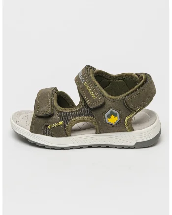 Sandale cu barete velcro, Kaki