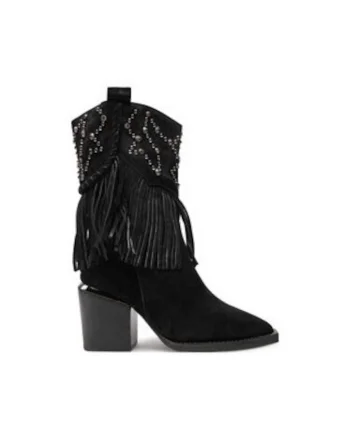 de cowboy  negru, piele naturala, Negru
