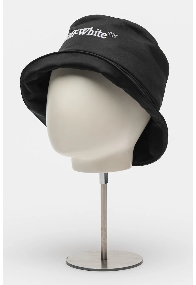 Palarie bucket cu logo brodat, Negru