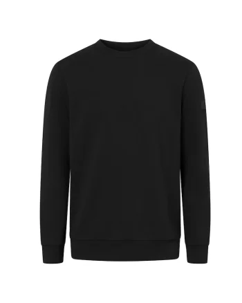 Bluza uni de trening cu decolteu la baza gatului, Negru