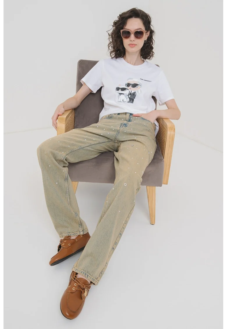 Tricou de bumbac organic Ikon Duo, Alb/Negru