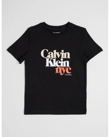Tricou regular fit cu imprimeu logo, Negru/Coral/Piersica