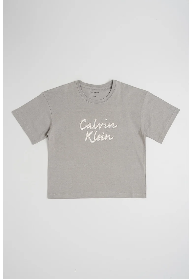 Tricou la baza gatului si logo, Maro taupe
