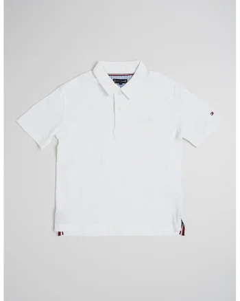 Tricou polo de bumbac, Alb optic