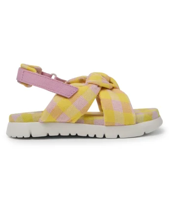 Sandale slingback Oruga 743, Galben/Roz