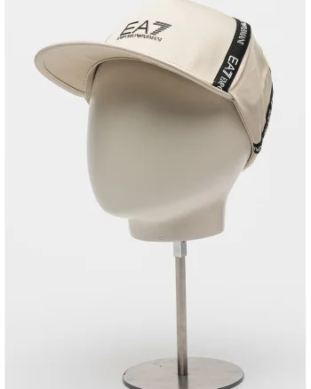 Sapca unisex ajustabila cu logo, Negru/Bej deschis