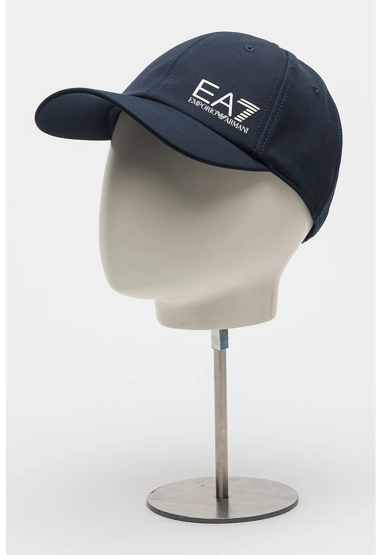 Sapca unisex cu velcro, Alb/Bleumarin