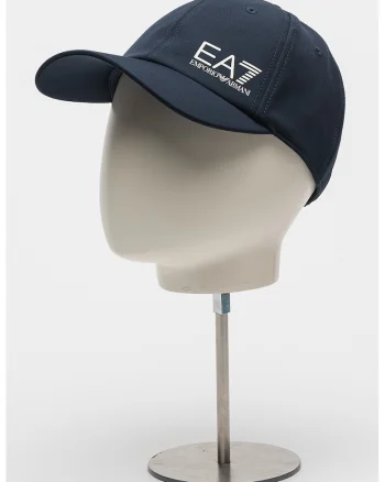 Sapca unisex cu velcro, Alb/Bleumarin