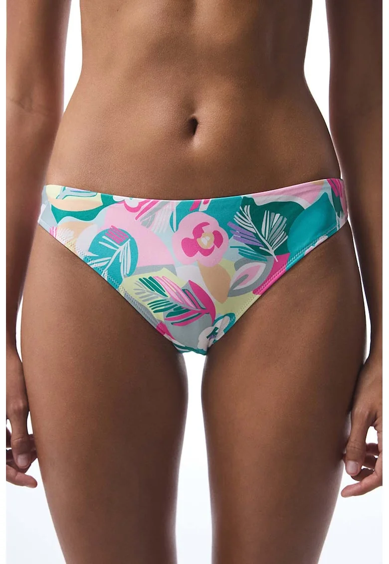 Bikini cu model, Galben/Turcoaz/Roz