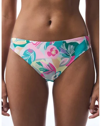 Bikini cu model, Galben/Turcoaz/Roz
