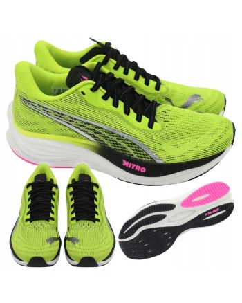 Pantofi de alergare pentru femei,  Velocity Nitro 3, Material superior Mesh With Pwrtape, Amortizare Nitro Foam, Talpa Pumagrip, Stabilitate Tpu W Heel, Multicolor, 38 5