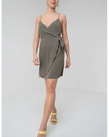 Rochie petrecuta mini Alma, Kaki pal