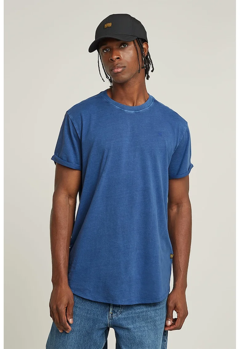 Tricou relaxed-fit din bumbac organic, Albastru royal