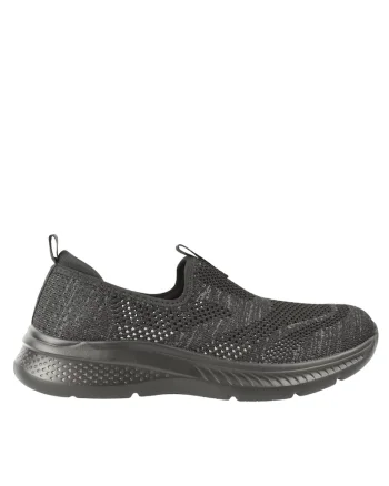 Pantofi sport, dama,  66951 negru, textil, Negru