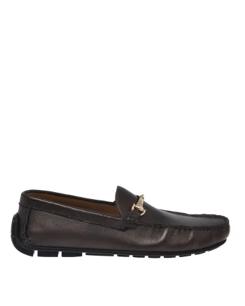 Mocasini din piele Driver, Maro