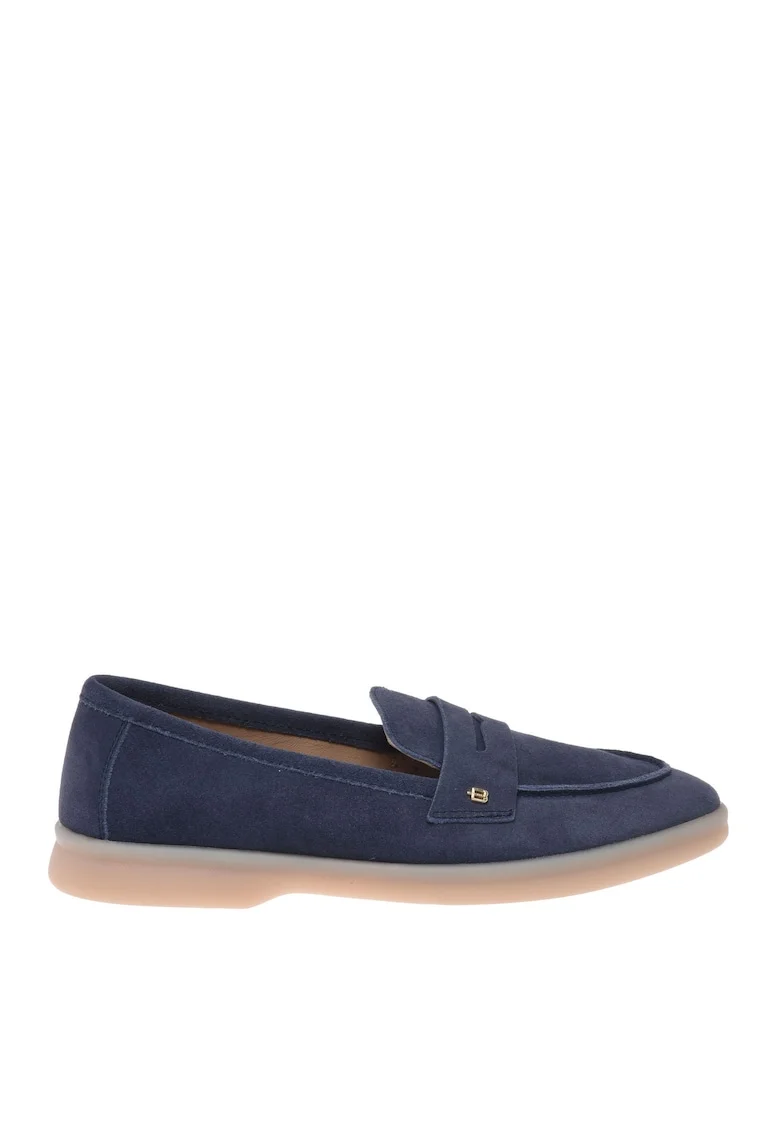 Pantofi loafer de piele intoarsa, Albastru