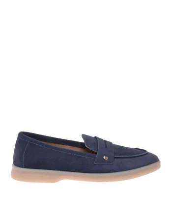 Pantofi loafer de piele intoarsa, Albastru
