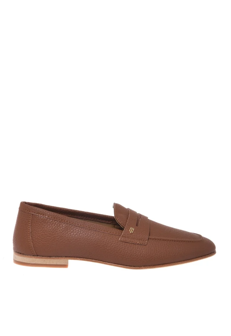 Pantofi loafer din piele, Maro