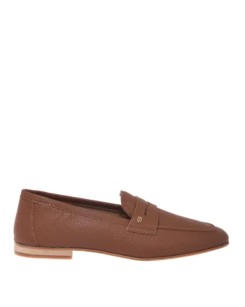 Pantofi loafer din piele, Maro